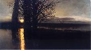 Aurelio de Figueiredo Moonrise oil painting